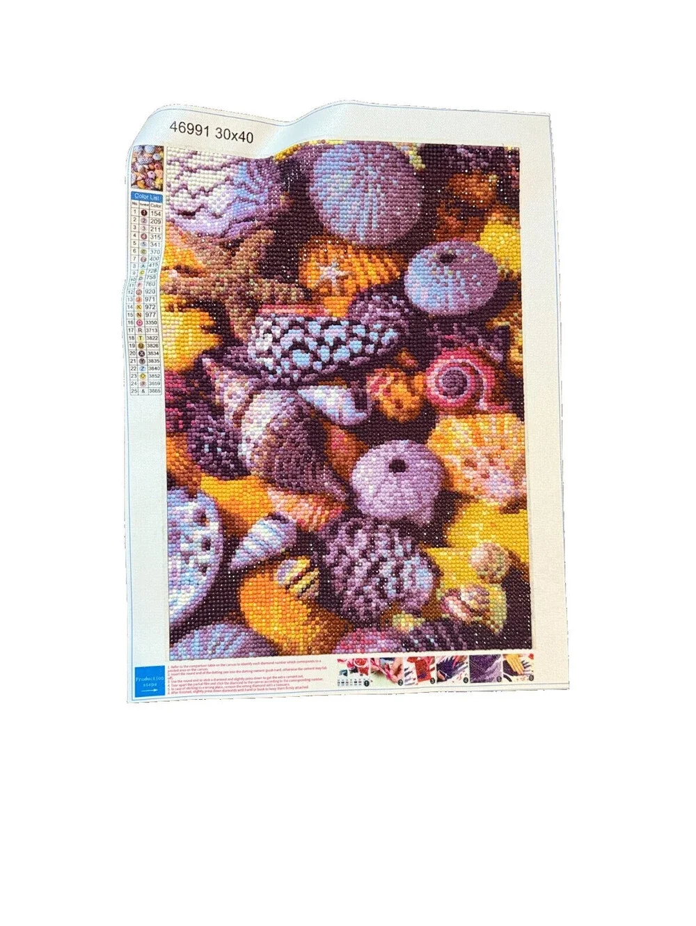 Seashells Ocean FINISHED Diamond Painting 9.75